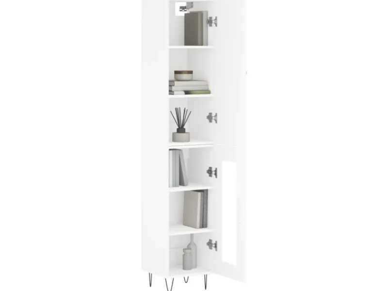 Discount vidaXL Highboard 34,5x34x180 cm Holzwerkstoff 3199073 Weiß