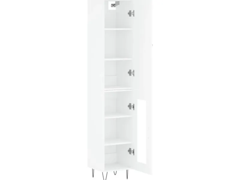 Discount vidaXL Highboard 34,5x34x180 cm Holzwerkstoff 3199073 Weiß