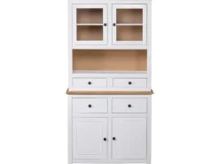 vidaXL Highboard Weiß 93x40,5x180 cm Kiefernholz Panama