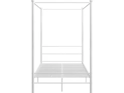 vidaXL Himmelbett Weiß Metall 120x200 cm651108