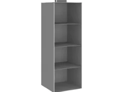 Outlet vidaXL Hängeaufbewahrung für Schränke 2 Stk mit 4 Fächern Stoff 288324 Grau