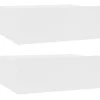 vidaXL Hängende Nachttische 2 Stk Weiß 40x30x15 cm Holzwerkstoff
