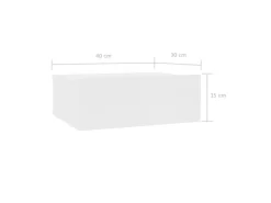 vidaXL Hängende Nachttische 2 Stk Weiß 40x30x15 cm Holzwerkstoff