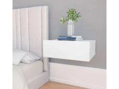 vidaXL Hängende Nachttische 2 Stk Weiß 40x30x15 cm Holzwerkstoff