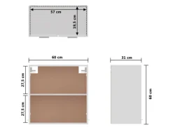vidaXL Hängeschrank Weiß 60x31x60 cm Holzwerkstoff