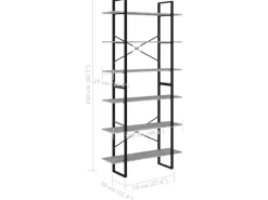 vidaXL Hochschrank Grau Sonoma 100x30x210 cm Holzwerkstoff