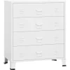 Outlet vidaXL Industrial Kommode mit Schubladen Weiß 78x40x93 cm Metall