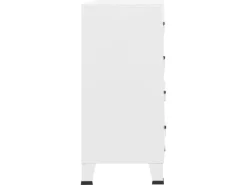 Outlet vidaXL Industrial Kommode mit Schubladen Weiß 78x40x93 cm Metall
