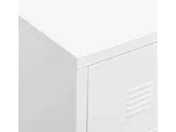 Outlet vidaXL Industrial Kommode mit Schubladen Weiß 78x40x93 cm Metall