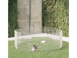 vidaXL Kaninchenkäfig 10 Paneele 54x60 cm Verzinktes Eisen vidaXL Freilaufgehege 10-teilig 54x60 cm Verzinktes Eisen