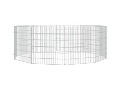 vidaXL Kaninchenkäfig 10 Paneele 54x60 cm Verzinktes Eisen vidaXL Freilaufgehege 10-teilig 54x60 cm Verzinktes Eisen