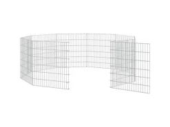 vidaXL Kaninchenkäfig 10 Paneele 54x60 cm Verzinktes Eisen vidaXL Freilaufgehege 10-teilig 54x60 cm Verzinktes Eisen