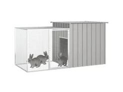 Online vidaXL Kaninchenkäfig Grau 200x91x100 cm Verzinkter Stahl