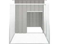 Online vidaXL Kaninchenkäfig Grau 200x91x100 cm Verzinkter Stahl