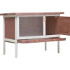vidaXL Kaninchenstall 1 Ebene Braun Holz