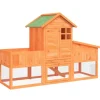 vidaXL Kaninchenstall Braun 170x63x113 cm Massivholz Kiefer