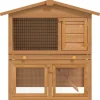 vidaXL Kaninchenstall Kleintierhaus Hasenstall 3 Türen Holz