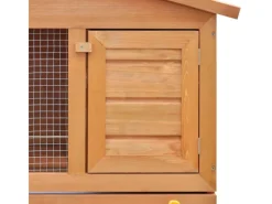 vidaXL Kaninchenstall Kleintierhaus Hasenstall 3 Türen Holz