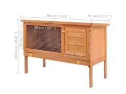 vidaXL Kaninchenstall Kleintierhaus Hasenstall 1 Ebene Holz