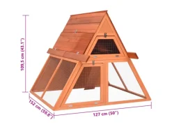 Discount vidaXL Kaninchenstall 152x127x109,5 cm Massivholz Tanne