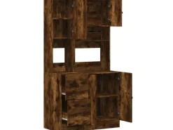 vidaXL Küchenschrank Räuchereiche 95x50x180 cm Holzwerkstoff