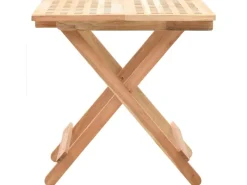 vidaXL Klappbarer Beistelltisch Walnussholz Massiv 50x50x49 cm