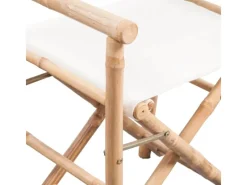 vidaXL Klappbarer Regiestuhl 2 Stk. Bambus und Canvas