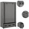 vidaXL Kleiderschrank Grau 87 x 49 x 159 cm Stoff