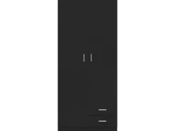 Clearance vidaXL Kleiderschrank Schwarz 80x52x180 cm Holzwerkstoff