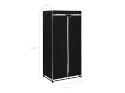 Hot vidaXL Kleiderschrank Schwarz 75×50×160 cm
