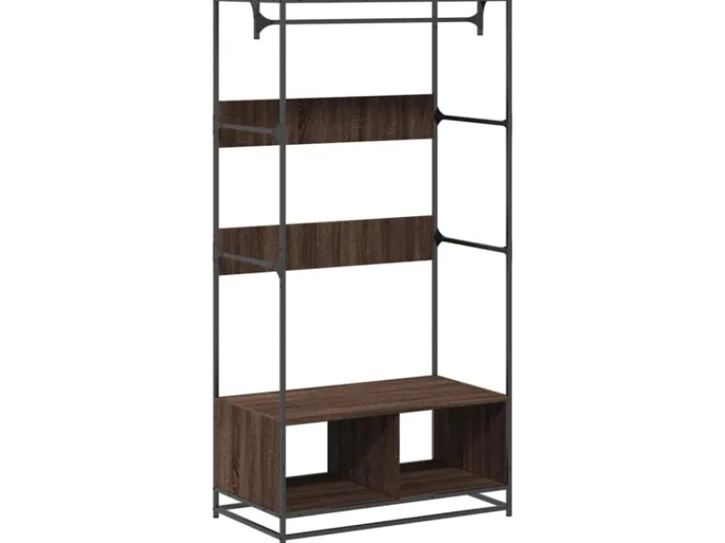 Sale vidaXL Kleiderständer Braun Eichen-Optik 90x50x180 cm Holzwerkstoff 849298 Eiche Braun