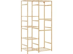 Discount vidaXL Kleiderständer mit Ablagen 100x50x184,5 cm Bambus 4008920