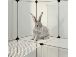 vidaXL Kleintierkäfig Transparent 142x74x93 cm PP und Stahl