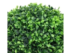 vidaXL Künstliche Buchsbäume 2 Stk mit Topf Kugelform Grün 27 cm