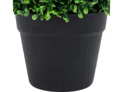 vidaXL Künstliche Buchsbäume 2 Stk mit Topf Kugelform Grün 27 cm