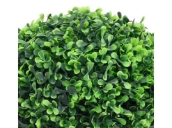 vidaXL Künstliche Buchsbäume 2 Stk mit Topf Kugelform Grün 32 cm