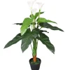 Hot vidaXL Künstliche Calla-Lilie mit Topf 85 cm Weiß