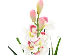 vidaXL Künstliche Cymbidium Orchideenpflanze mit Topf 100 cm Grün