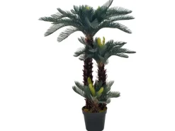 vidaXL Künstliche Pflanze Cycas-Palme mit Topf Grün 125 cm