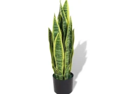 vidaXL Künstliche Sansevieria Bogenhanf mit Topf 65 cm Grün