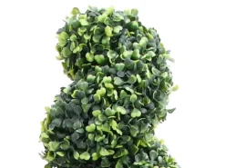 vidaXL Künstlicher Buchsbaum mit Topf Spiralform Grün 117 cm