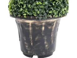 vidaXL Künstlicher Buchsbaum mit Topf Spiralform Grün 117 cm