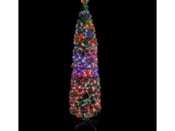 vidaXL Künstlicher Weihnachtsbaum Schlank mit Ständer 120 cm Glasfaser