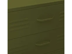 Online vidaXL Kommode Olivgrün 80x35x101,5 cm Stahl