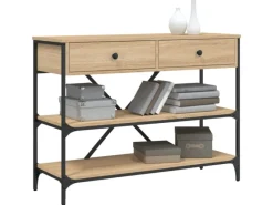 Best vidaXL Konsolentisch mit Schubladen und Ablagen Sonoma-Eiche