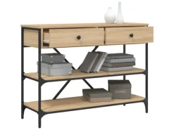 Best vidaXL Konsolentisch mit Schubladen und Ablagen Sonoma-Eiche