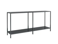 vidaXL Konsolentisch Schwarz 160x35x75,5 cm cm Hartglas