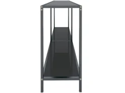 vidaXL Konsolentisch Schwarz 160x35x75,5 cm cm Hartglas