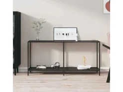 vidaXL Konsolentisch Schwarz 160x35x75,5 cm cm Hartglas