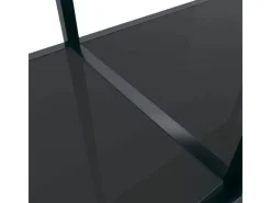 vidaXL Konsolentisch Schwarz 160x35x75,5 cm cm Hartglas